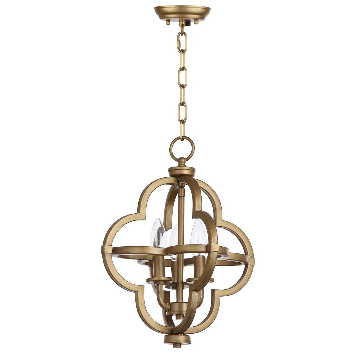 Safavieh Mila 12.25 Inch Dia Adjustable Dark Grey Pendant, LIT4372 - Gold
