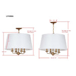 Safavieh Kimball 22 Inch Dia Adjustable Pendant, LIT4386 - Gold/White