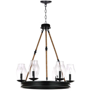 Safavieh Fritz 25 Inch Dia Adjustable Chandelier, LIT4393