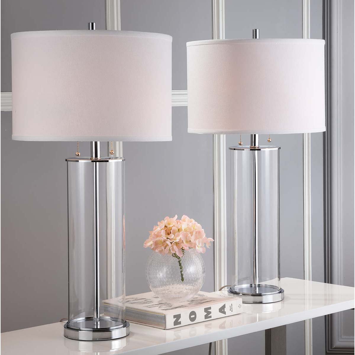 Safavieh Velma 31 Inch H Table Lamp, LIT4395 - Clear (Set of 2)