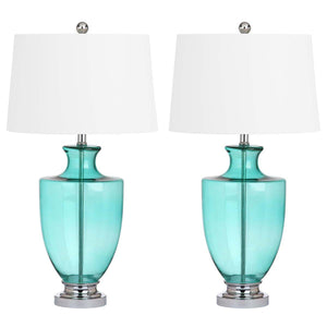 Safavieh Desiree 30 Inch H Glass Table Lamp(Set of 2), LIT4407