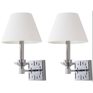 Safavieh Elvira 15" Greek Key Wall Sconce(Set of 2), LIT4410