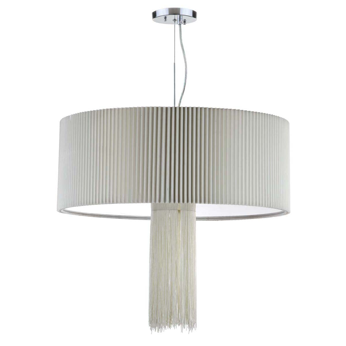 Safavieh Schroom 3 Light Chrome 24, LIT4431 - Chrome/Cream