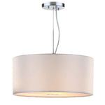 Safavieh Molly 3 Light Chrome 16 Inch Dia Adjustable Pendant, LIT4432 - Chrome/Cream