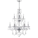 Safavieh Aura 9 Light 26 Inchdia Adjustable Beaded Chandelier, LIT4434 - Chrome/Clear