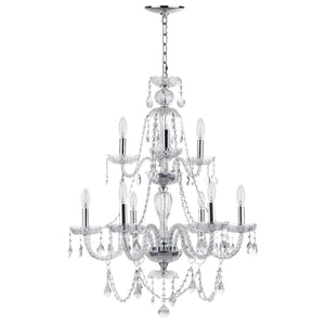 Safavieh Aura 9 Light 26 Inchdia Adjustable Beaded Chandelier, LIT4434