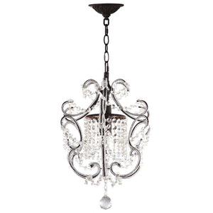 Safavieh Luna 1 Light Brown 12 Inch Dia Adjustable Chandelier, LIT4437