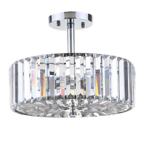 Safavieh Ariel 3 Light Chrome 13.5 Inch Dia Ceiling Light, LIT4446