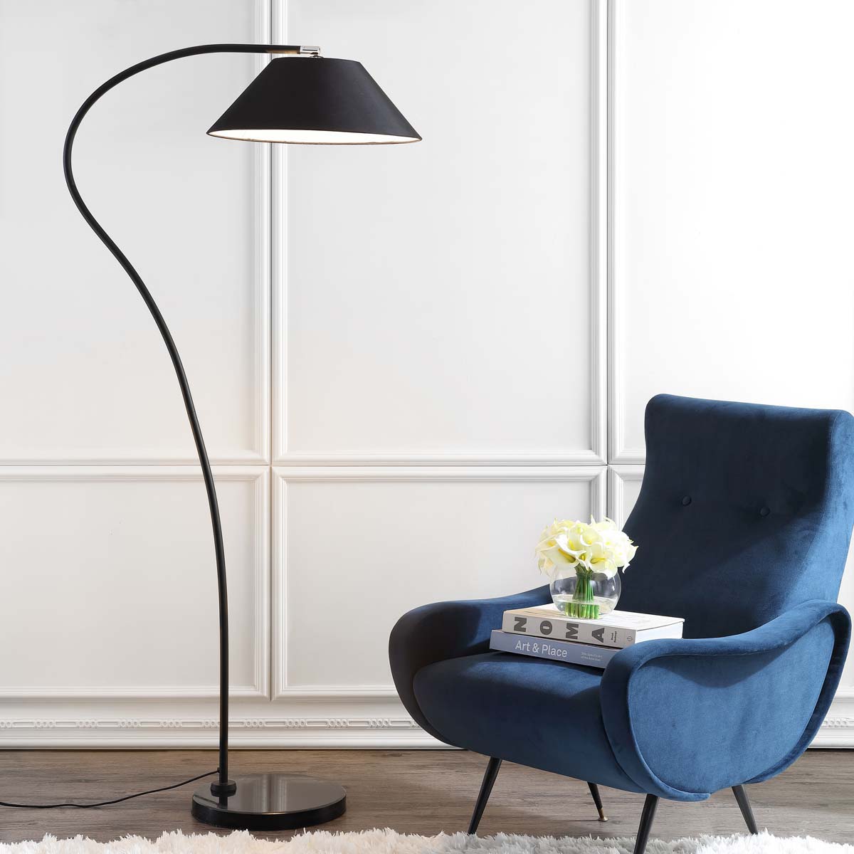 Safavieh Lumi Arc 69 Inch H Floor Lamp, LIT4467 - Black