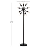 Safavieh Urban 12 Light 67.5 Inch H Retro Floor Lamp, LIT4474 - Black