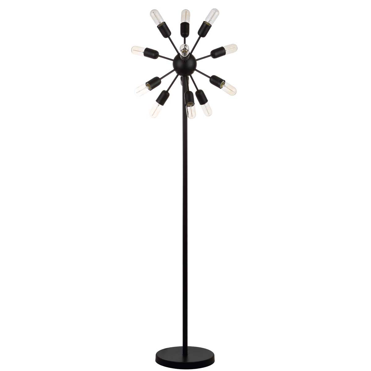 Safavieh Urban 12 Light 67.5 Inch H Retro Floor Lamp, LIT4474 - Black