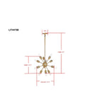 Safavieh Raging 12 Light Gold 17.5 Inch Dia Solace Pendant, LIT4475 - Gold