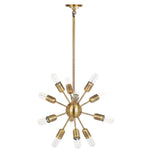 Safavieh Raging 12 Light Gold 17.5 Inch Dia Solace Pendant, LIT4475 - Gold