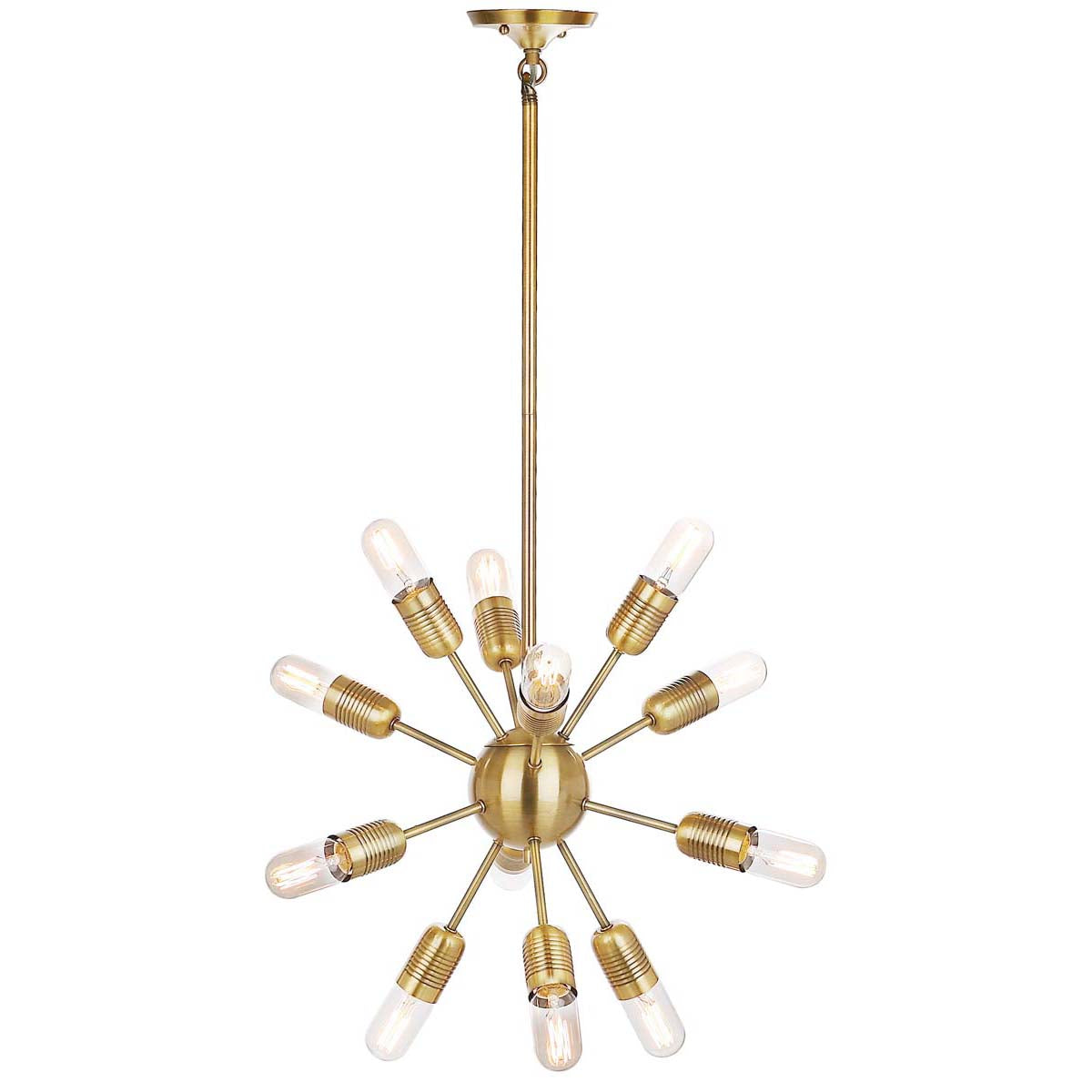 Safavieh Raging 12 Light Gold 17.5 Inch Dia Solace Pendant, LIT4475 - Gold
