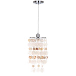 Safavieh Modern Capiz 1 Light 9 Inch Dia Pendant, LIT4479 - Natural Cream