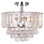 Safavieh Vaxcel 3 Lights Chrome Acrylic 13.5 Inch Dia Flush Mount, LIT4486 - Chrome/Clear