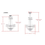 Safavieh Sonja 3 Light Chrome 18 Inch Dia Pendant, LIT4491 - Chrome/Clear