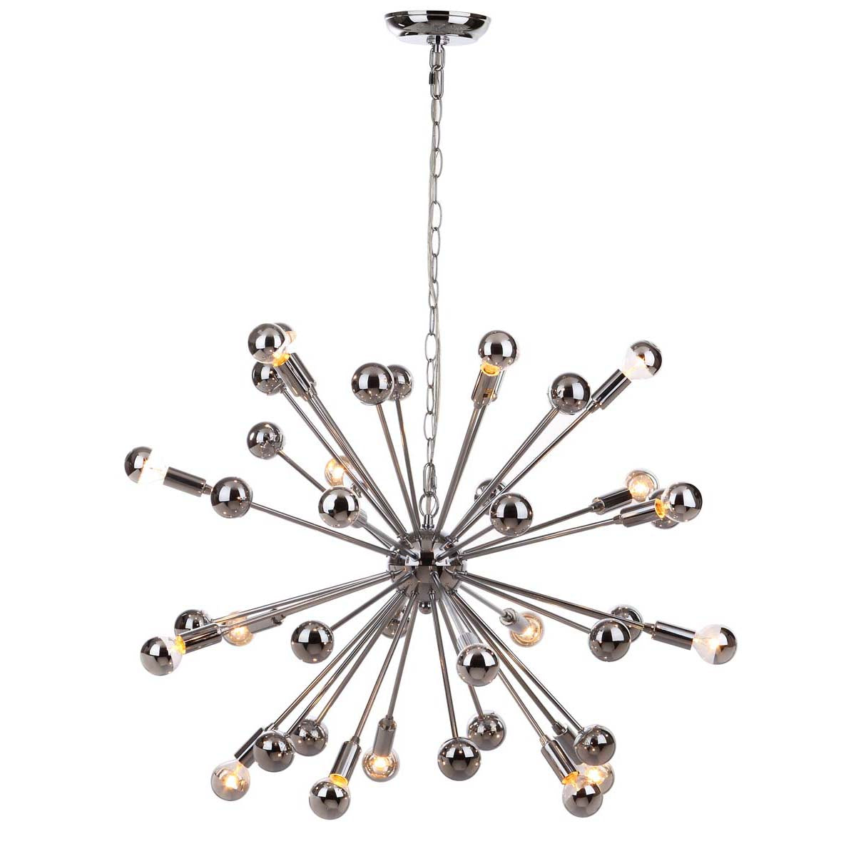 Safavieh Starburst Sputnik 20 Light Chrome 31 Inch Dia Pendant, LIT4495 - Chrome