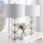 Safavieh Port Robert 28.5 Inch H Glass Table Lamp, LIT4506 - Smoke (Set of 2)