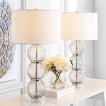 Safavieh Port Robert 28.5 Inch H Glass Table Lamp, LIT4506 - Smoke (Set of 2)