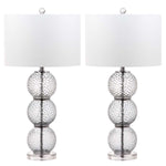 Safavieh Port Robert 28.5 Inch H Glass Table Lamp, LIT4506 - Smoke (Set of 2)