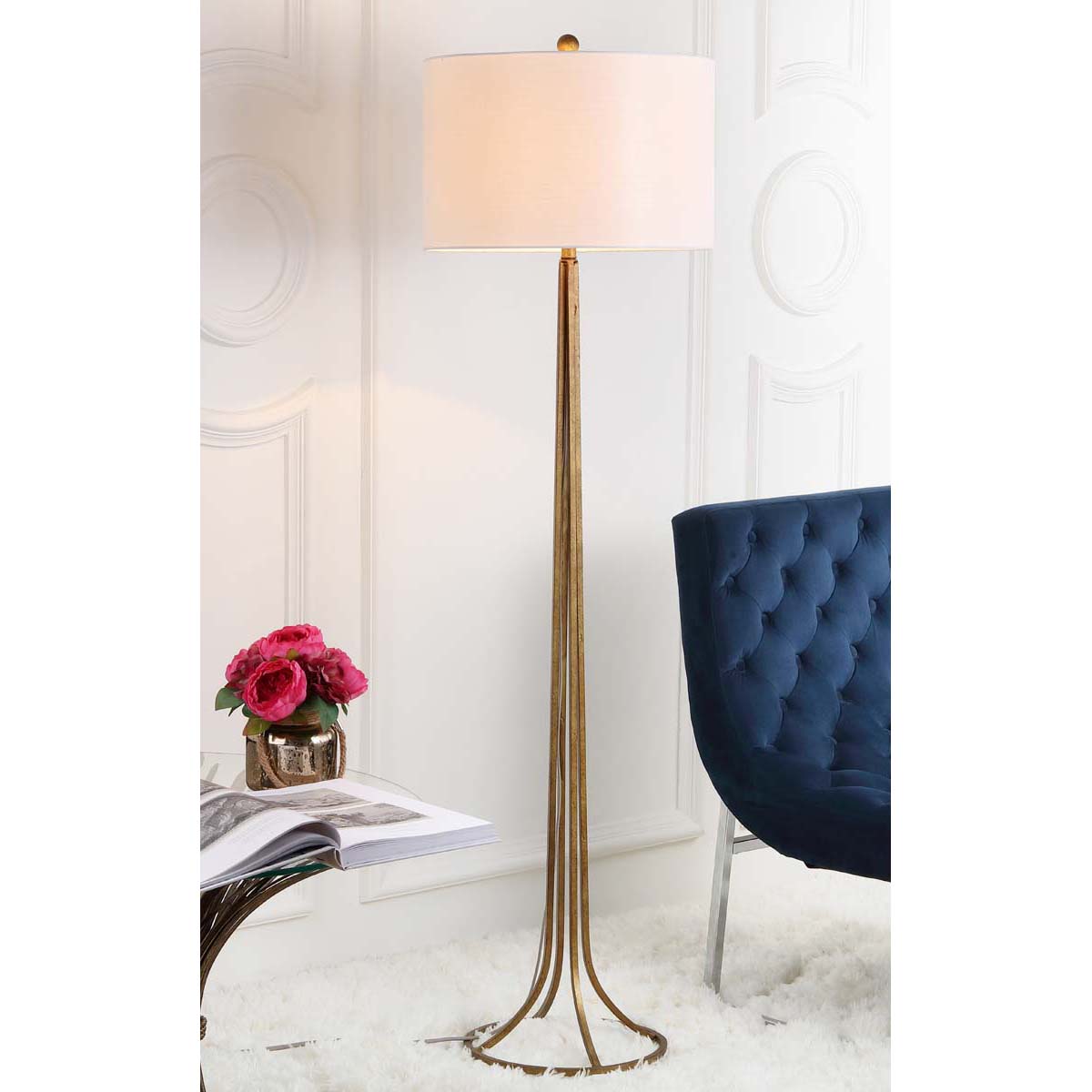 Safavieh Draven 60 Inch H Floor Lamp , LIT4514 - Antique Bronze