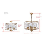 Safavieh Thea 25.25 Inch Dia Adjustable Pendant Lamp, LIT4519 - Gold