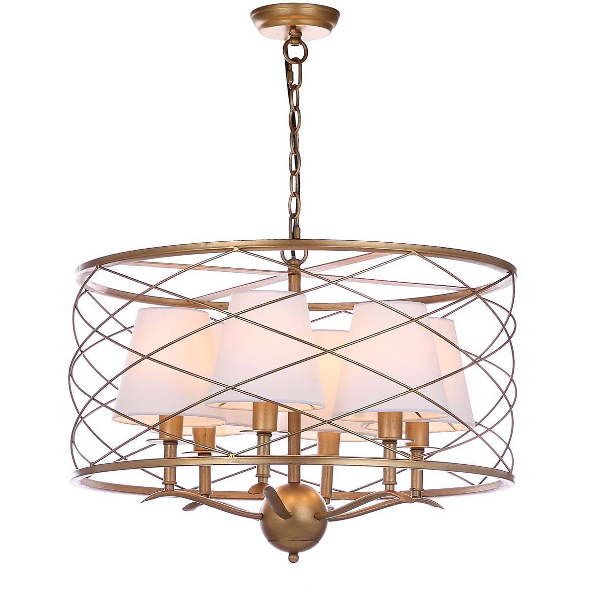 Safavieh Thea 25.25 Inch Dia Adjustable Pendant Lamp, LIT4519 - Gold