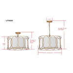 Safavieh Silas 21.5 Inch Dia Adjustable Pendant Lamp , LIT4520 - Gold