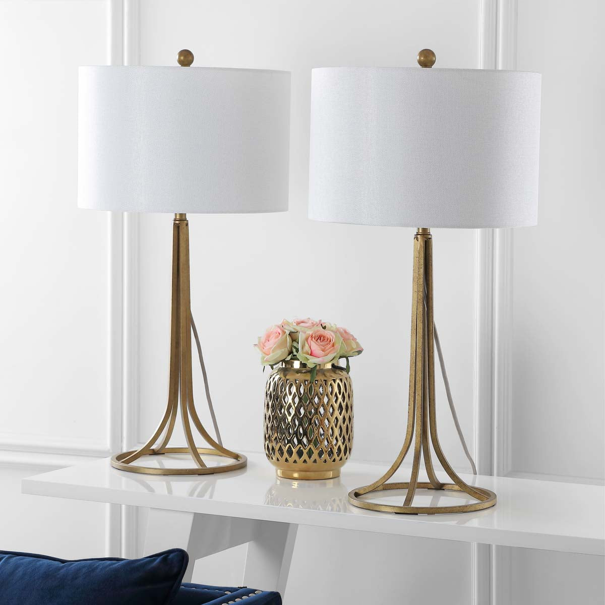 Safavieh Mckenna 30 Inch H Table Lamp, LIT4527 - Antique Bronze (Set of 2)