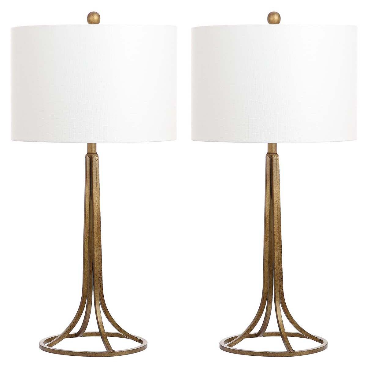 Safavieh Mckenna 30 Inch H Table Lamp, LIT4527 - Antique Bronze (Set of 2)