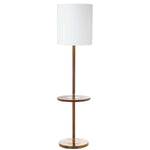 Safavieh Janell 65 Inch H End Table Floor Lamp, LIT4529 - Brown