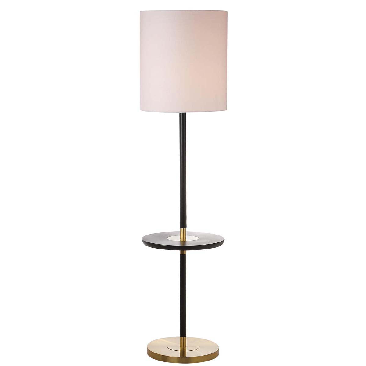 Safavieh Janell 65 Inch H End Table Floor Lamp, LIT4529 - Black