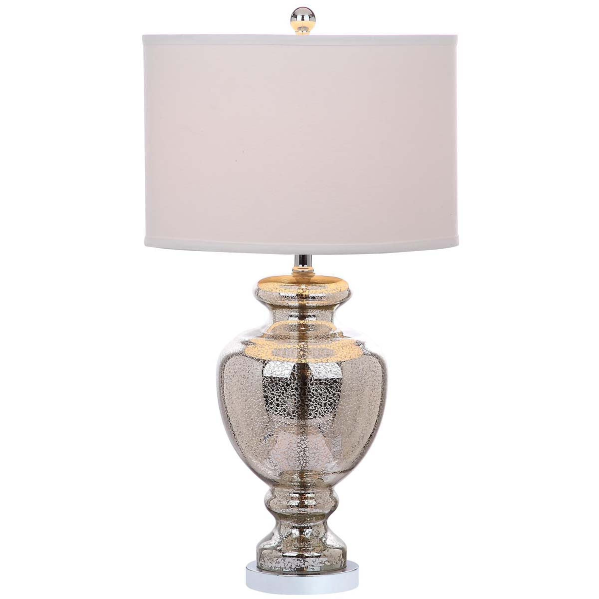 Safavieh Morocco Mercury 28 Inch H Glass Table Lamp, LITS4052 - Silver/Ivory