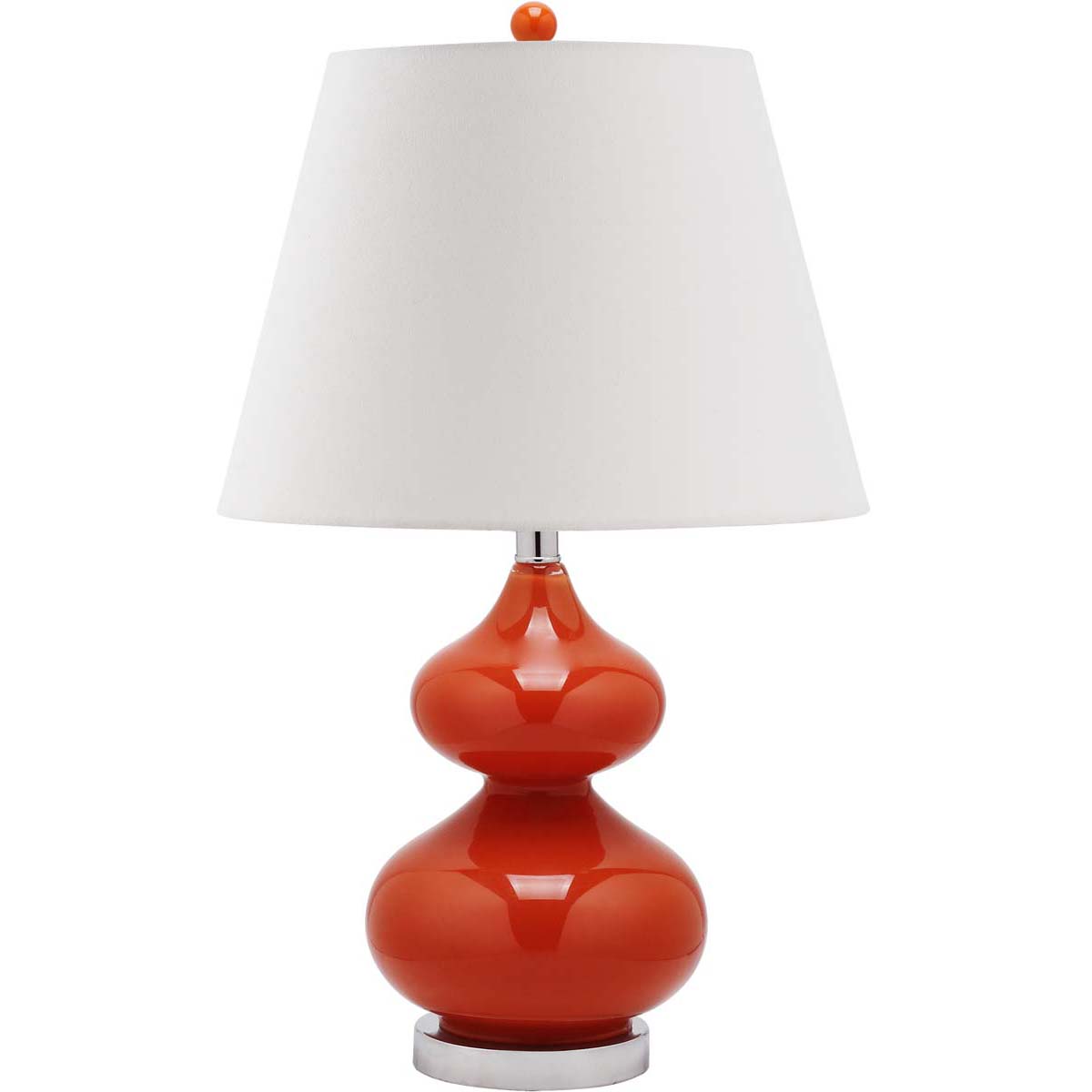 Safavieh Eva 24 Inch H Double Gourd Glass Lamp , LITS4086 - Orange