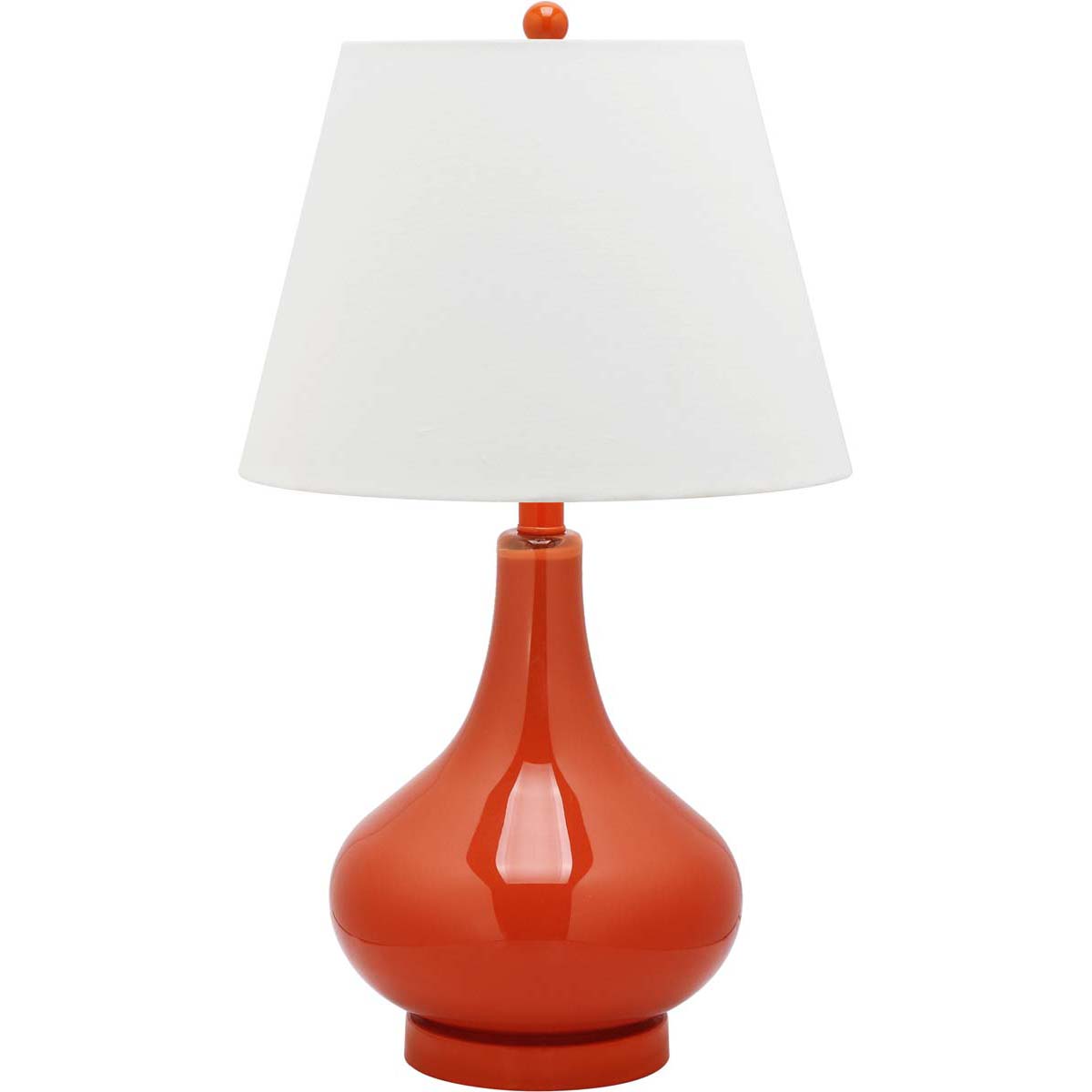 Safavieh Amy 24 Inch H Gourd Glass Lamp , LITS4087 - Orange