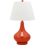 Safavieh Amy 24 Inch H Gourd Glass Lamp , LITS4087 - Orange
