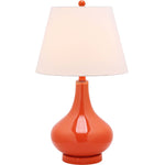 Safavieh Amy 24 Inch H Gourd Glass Lamp , LITS4087 - Orange