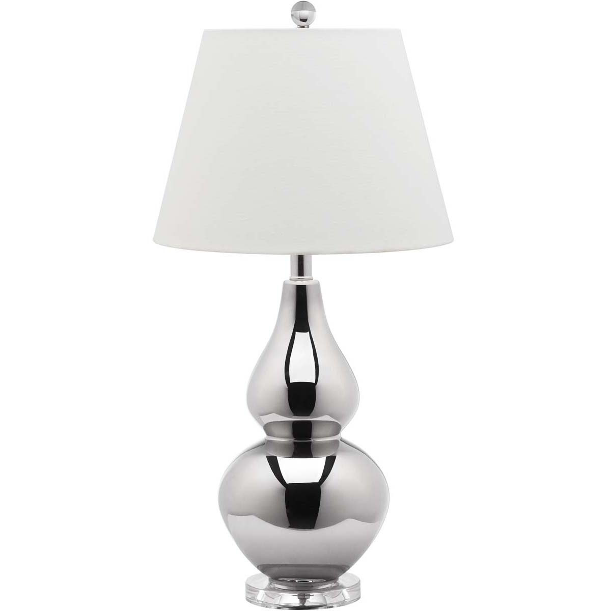 Safavieh Cybil 26 Inch H Double Gourd Lamp (Single) , LITS4088 - Silver