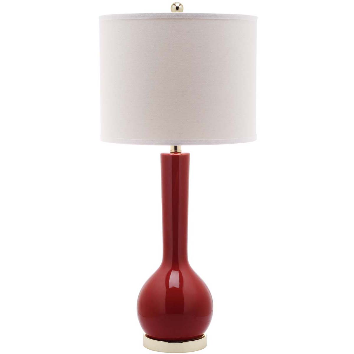 Safavieh Mae 30.5 Inch H Long Neck Ceramic Table Lamp , LITS4091 - Red