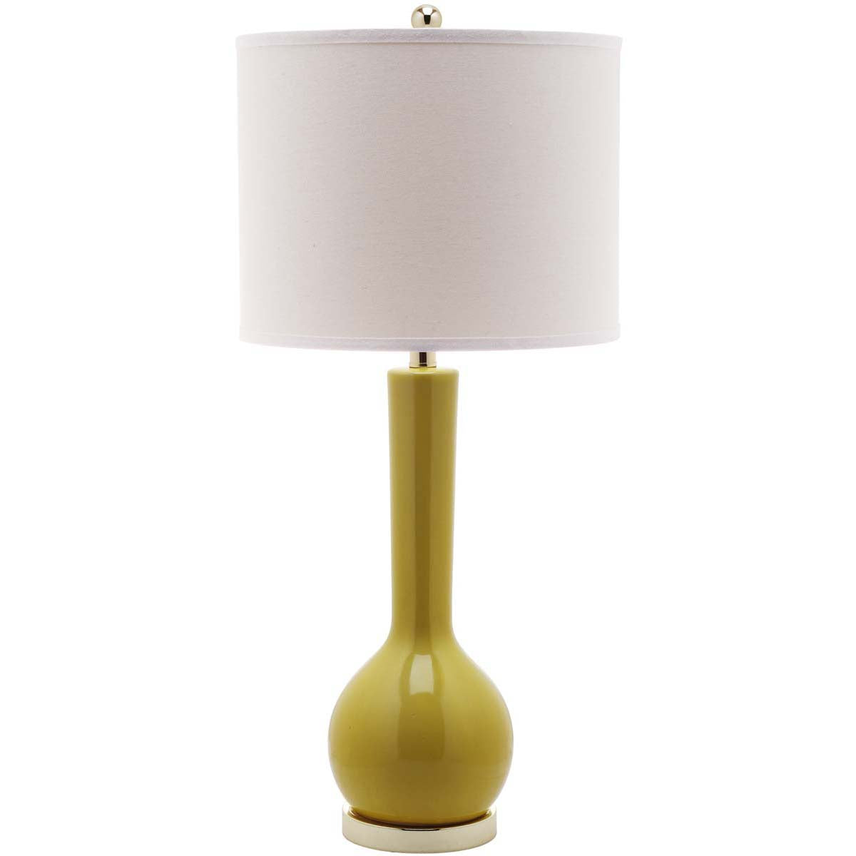 Safavieh Mae 30.5 Inch H Long Neck Ceramic Table Lamp , LITS4091 - Yellow