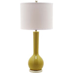 Safavieh Mae 30.5 Inch H Long Neck Ceramic Table Lamp , LITS4091 - Yellow