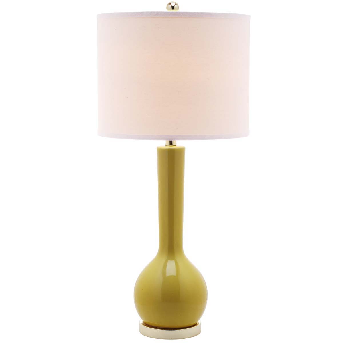 Safavieh Mae 30.5 Inch H Long Neck Ceramic Table Lamp , LITS4091 - Yellow