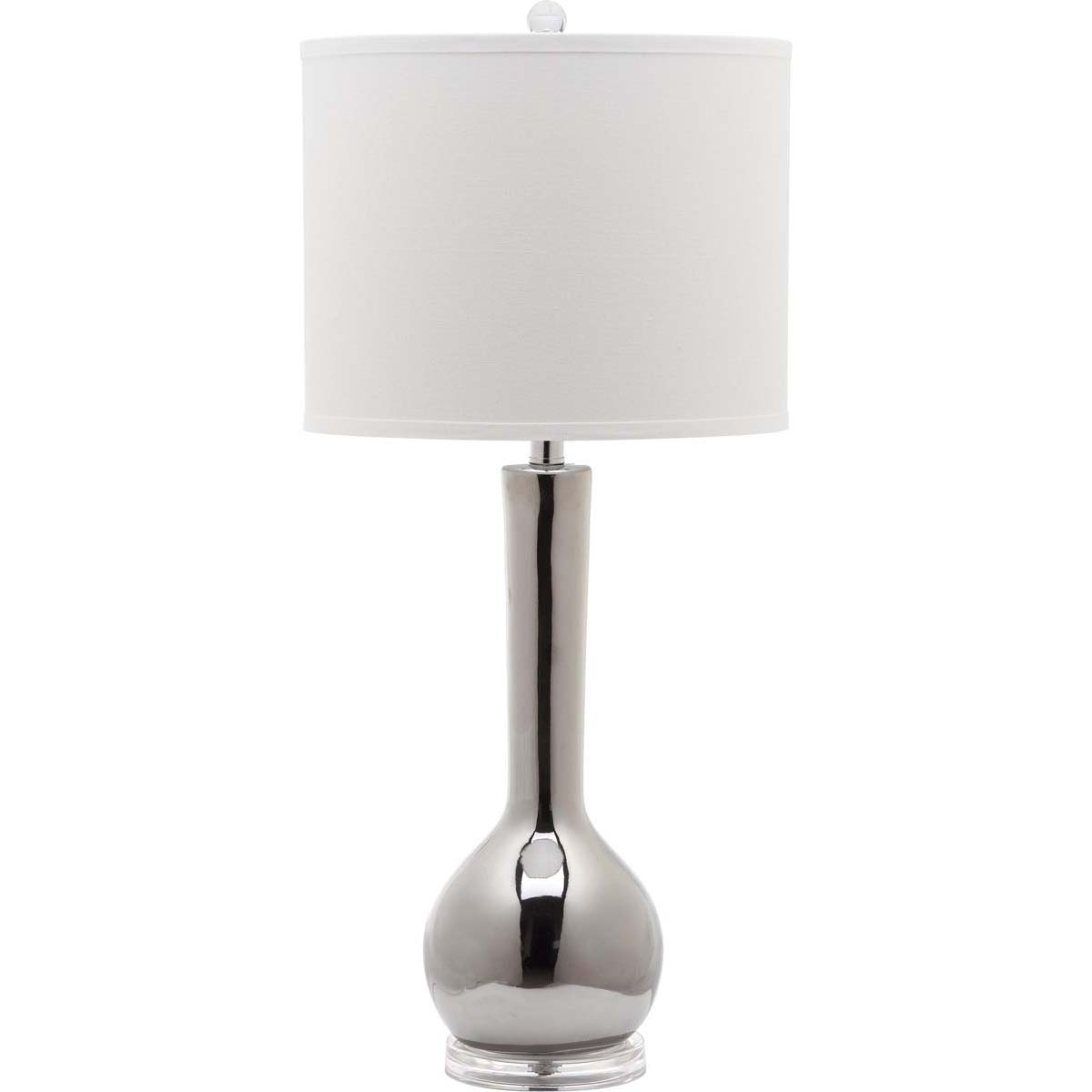 Safavieh Mae 30.5 Inch H Long Neck Ceramic Table Lamp , LITS4091 - Silver