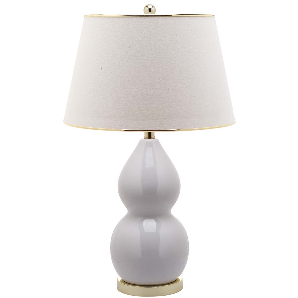 Safavieh Jill 26.5 Inch H Double  Gourd Ceramic Lamp , LITS4093 - White