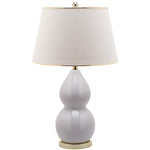 Safavieh Jill 26.5 Inch H Double  Gourd Ceramic Lamp , LITS4093 - White