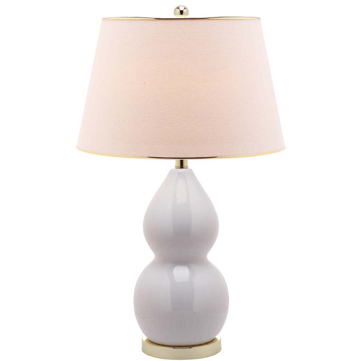 Safavieh Jill 26.5 Inch H Double  Gourd Ceramic Lamp , LITS4093 - White