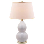Safavieh Jill 26.5 Inch H Double  Gourd Ceramic Lamp , LITS4093 - White