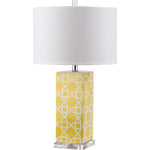 Safavieh Quatrefoil 27 Inch H Table Lamp , LITS4133 - Yellow