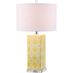 Safavieh Quatrefoil 27 Inch H Table Lamp , LITS4133 - Yellow